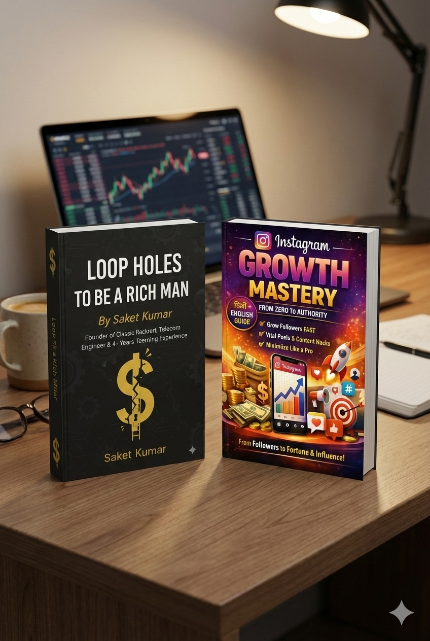 LOOP HOLES   (Hindi or english)  and free insta followers grow book